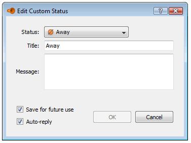 Creating a New Custom Status If you do not want to use the default status messages, or you prefer to display a more specific message, you can create a custom status.