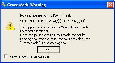 3.1.4 Grace Mode Close the ETAS License Manager.