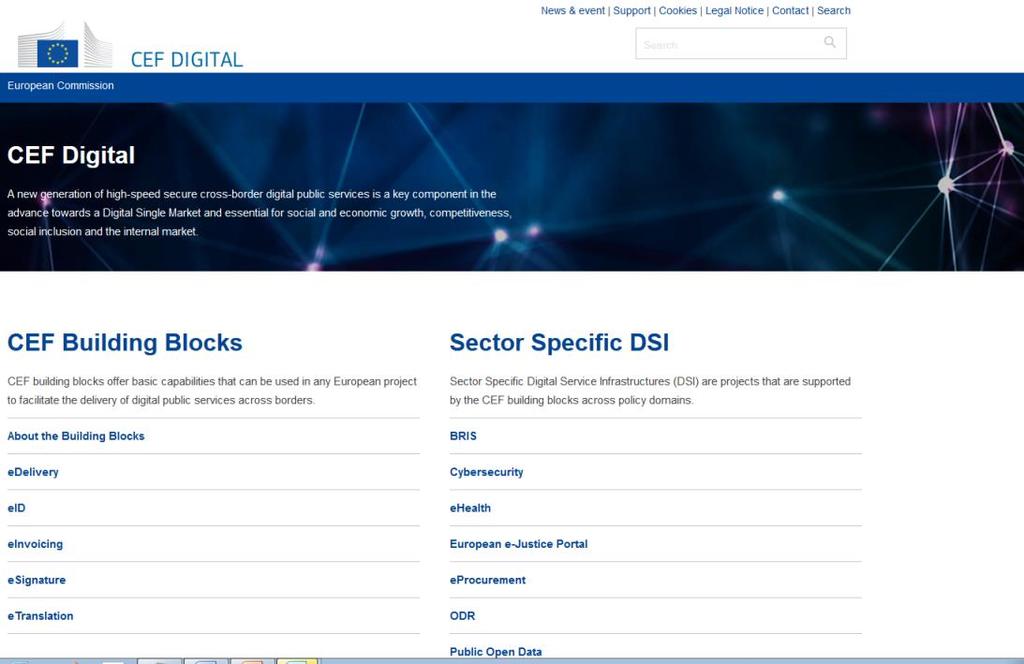 Visit the catalogue of building blocks on CEF Digital Single Web Portal https://ec.europa.