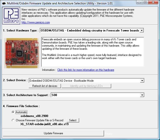 36 Figure 24: PE Firmware Updater, used to update the bootloader Figure