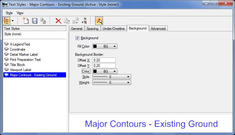 Element Templates 6. Exit the dialog and save settings. ELEMENT TEMPLATES Next, we will create element templates in MicroStation to control the display of our terrain model.