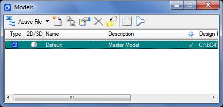 Civil Formatting Options 2. Click File > Models to open the Models dialog. 3. On the dialog, click the Edit Model Properties icon to open the Model Properties dialog. 4.
