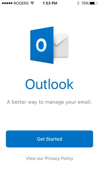 and then select Outlook from the list. 1. Press the Home button. 2.