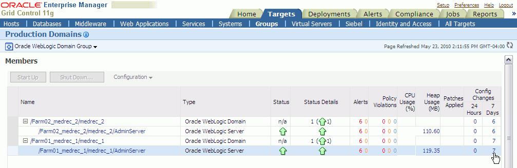 Tracking and Comparing WebLogic Server Configuration Changes Summary: Administrators can rely on the WebLogic Server Management Pack Enterprise Edition to perform complete configuration management