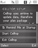 Section 10: Celltop Celltop (an Alltel application and service) displays cells on your phone to provide you with information you choose, instantly anytime, anywhere.