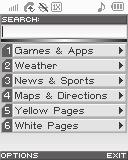 Section 11: Axcess Search Axcess Search (an Alltel application and service) lets you search for information related to a location or topic that you specify.