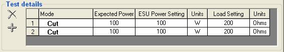 Active Neutral The number of active electrodes at the ESU. The number of neutral electrodes at the ESU. The second part is found on the right of the custom setup dialog within the test details box.