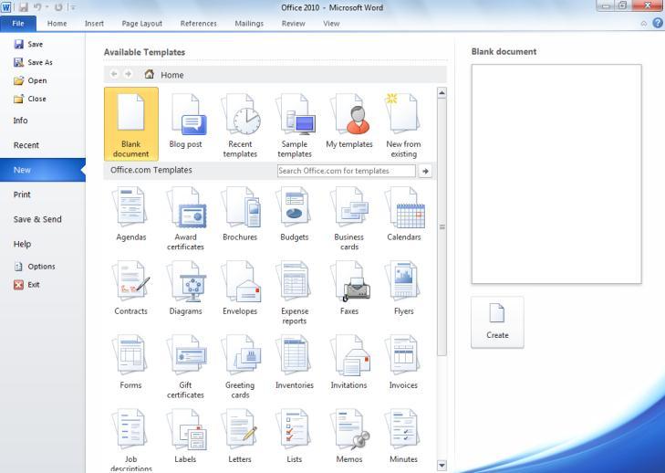 To convert to the Word 2010 format: Click the File tab Click Info Click Convert CREATING NEW FILES The Convert option does not save a copy until you use the Save or Save As command.