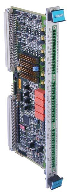 It is installed in the rear of a VM600 (ABE04x) rack and connects directly to the rack backplane via two connectors.