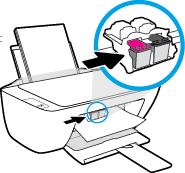 2. Pull the paper gently out of the output tray. 3. Press the Resume button ( ) on the control panel to continue the current job. To clear a paper jam from the cartridge access area 1.