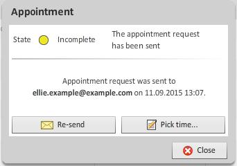 56 You can view the details of a single appointment request and make changes to it by clicking the Edit tab.