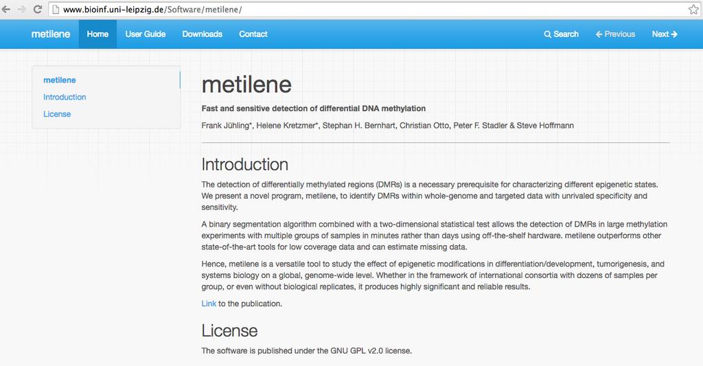 Install metilene #change directory to where metilene will be installed mkdir $HOME/software cd $HOME/software #download the latest version of