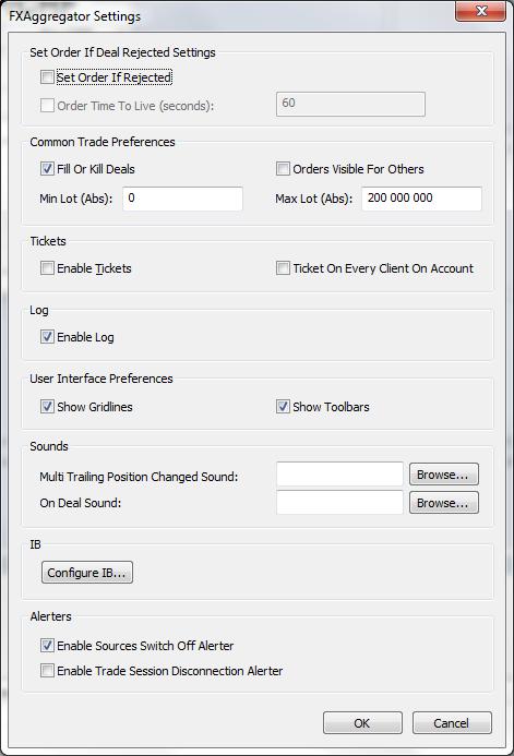 2.1. Preferences 11 This group of settings concerns both trade rules and interface.