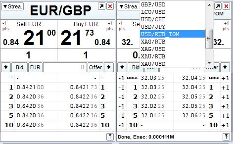 1. More about deals panel Deals panel windows allows user to monitor quotes, set orders and make deals in a preferable currency pair.