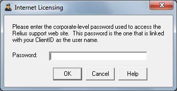 Enter the password that is linked to you ClientID to access Relius support website, not your company s
