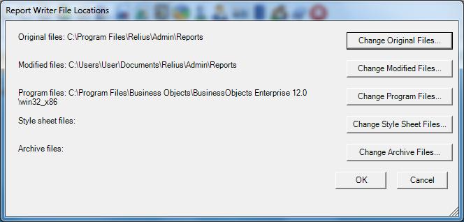4.10 From the main Relius Administration menu, click Utilities System Administration Report Writer File Locations.