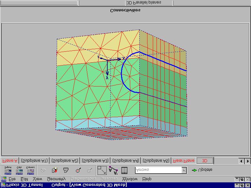 TUNNEL HEADING STABILITY (LESSON 3) Click on the <Update> button to return to the geometry input mode. Figure 5.