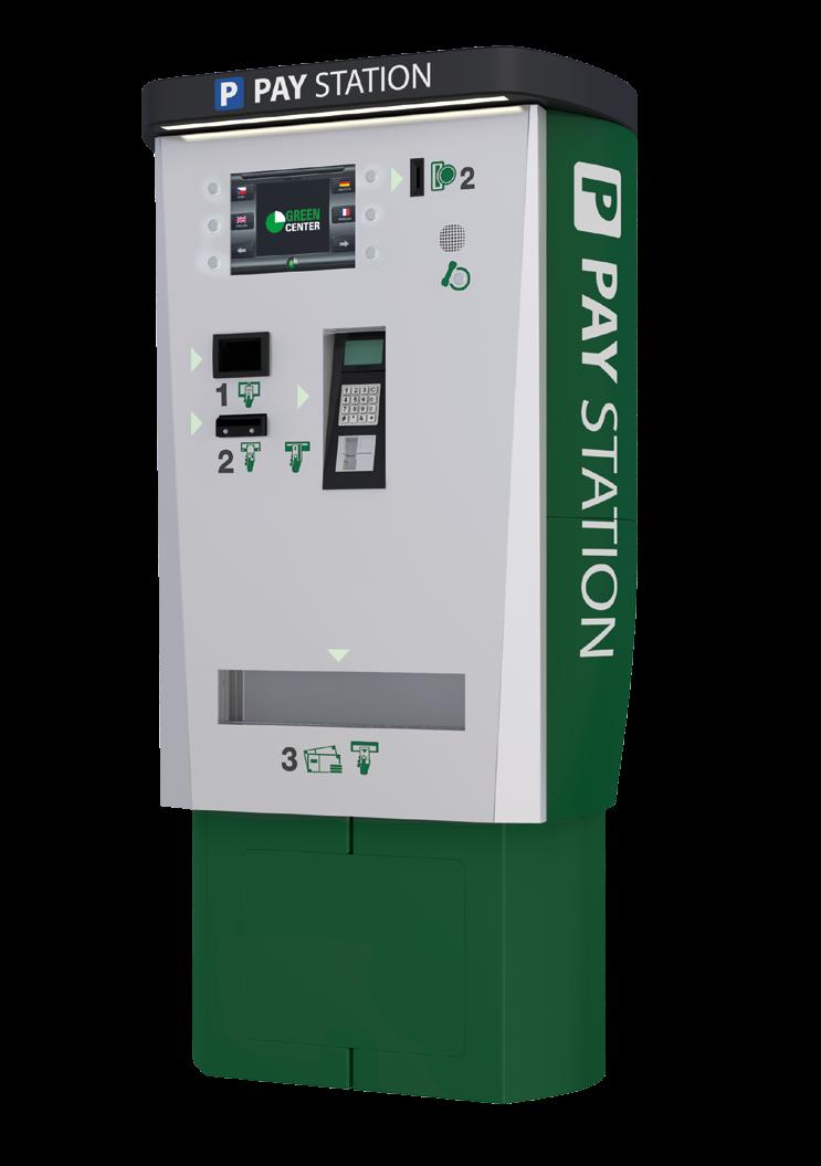 AUTOMATIC PAY STATION automatic pay station for unattended payment of parking fees with illustrative video guide payment cards terminal LCD