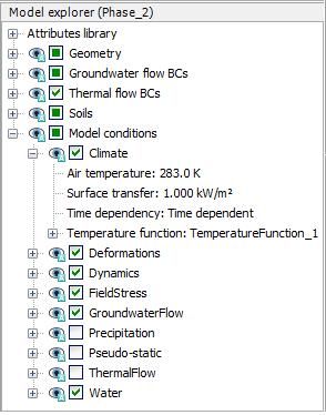 In the Output program, select Temperature from the Heat flow option in the Stresses menu. Figure 15.