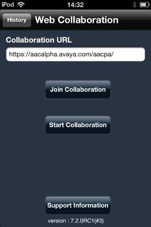 Key product features Figure 3: Avaya Web Collaboration on iphone The following figure shows Avaya Web