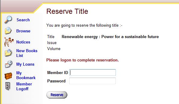 6 Making a Reservation When a library member clicks Reserve?