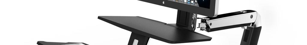 tray will drop below the desk surface 4 (10 CM) below desk top surface Desk clamp