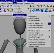 Course 28: Motion Capture: Pipeline, Applications, and Use 20 Adjusting Smooth Bind Select the Ribcage