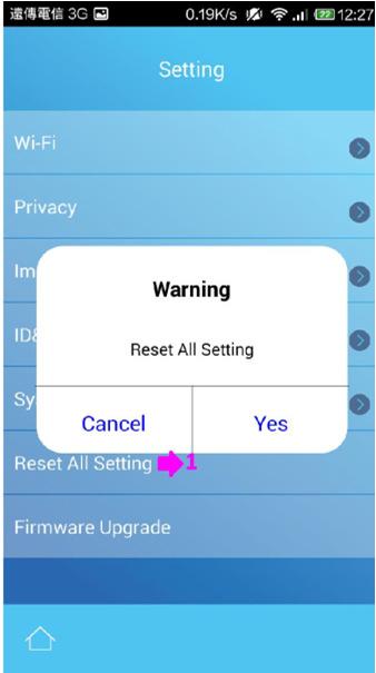 Reset all setting Other Functions