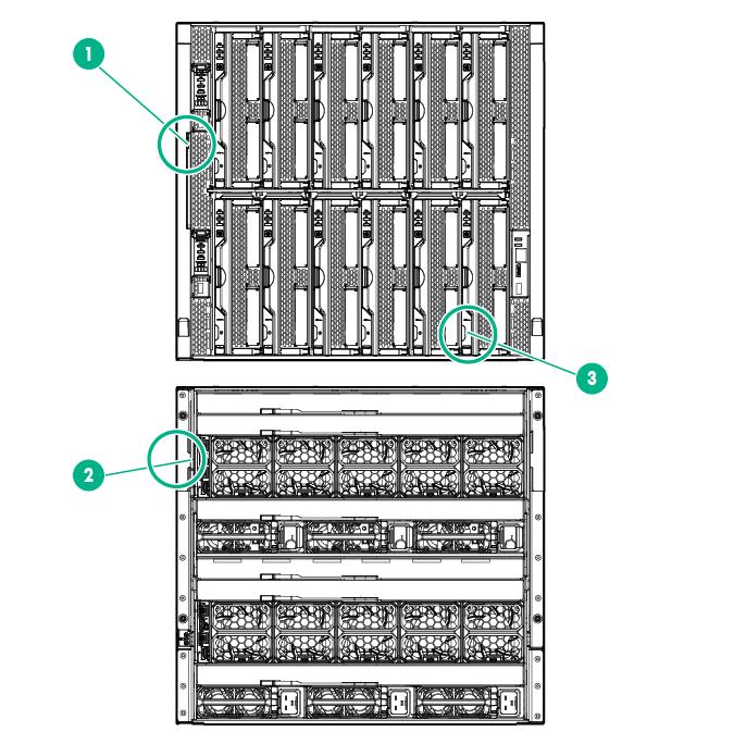 Frame link module bay blank Power supply bay blank *For full-height device bays, use a coupler plate (HPE part number 417849-001) to connect two halfheight device bay blanks to create a full-height