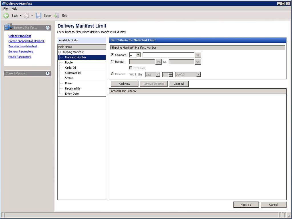 Printing Manifests Printing manifests is quick and easy with the new Delivery Manifest application.