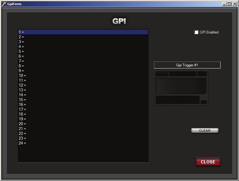 8.7 GPI Triggers Using ebox Controller If your system was purchased with the external ebox Controller option, you have a set of GPI triggers available.