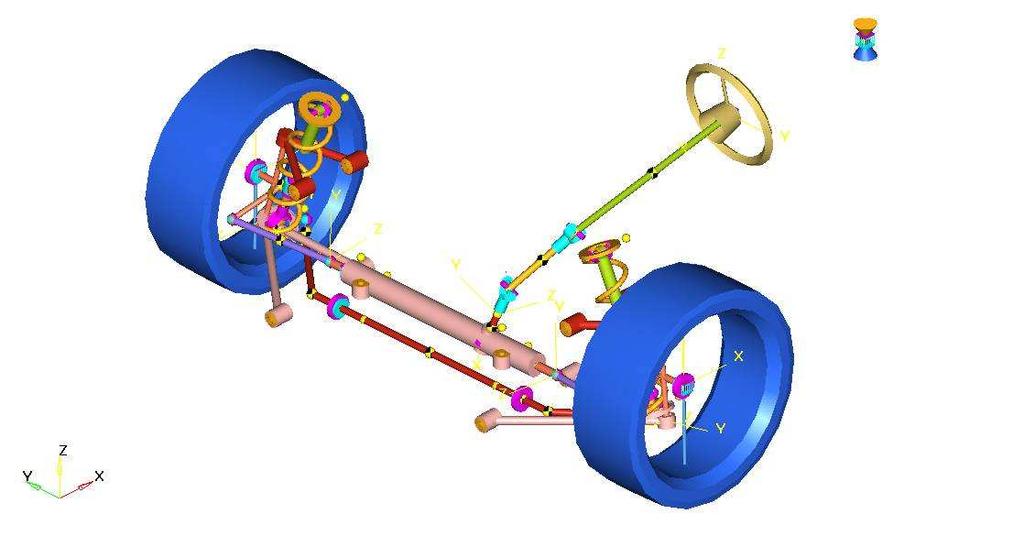 This paper describes how Altair MotionView [1] and Altair MotionSolve [2] were used to build a front suspension model.