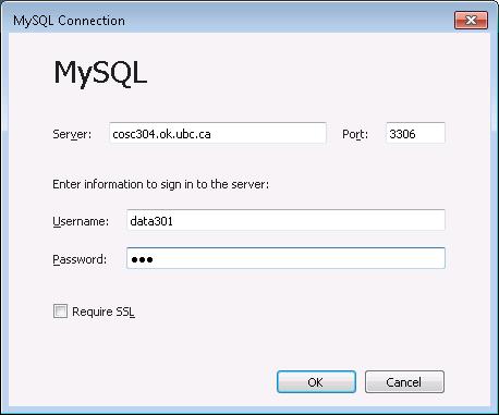 Example Connecting to MySQL Connecting to a relational database like MySQL requires: 1) Driver (often need to download