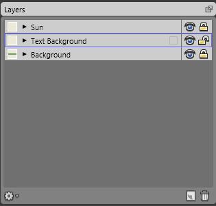 Task 5: Add a new layer for the text background Change the layer order to enable objects to sit in front of or behind other objects. 1. On the Layers panel, click the New Layer button. 2.