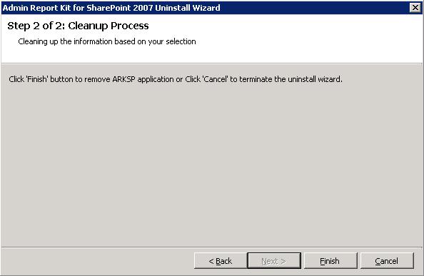 3) Confirm the cleanup and/or uninstall process.