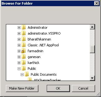 CHAPTER-3 Using ARKSP 4) Select a desired folder location and Click OK. The folder location can be local drives or mapped network drives.