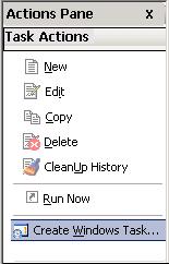 CHAPTER-5 Power Reports 5.6 Delete Task To delete a task from the Power Reports Task Manager Window, select the task and Click Delete from the Actions Pane.
