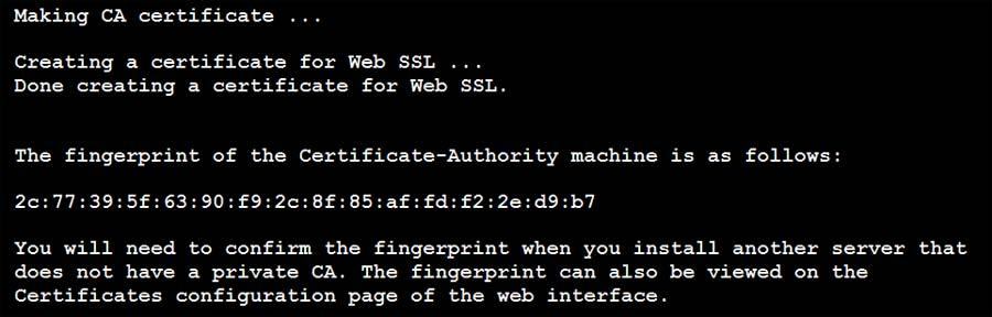 Install the CS 1000 applications 95 Figure 94 Making a Private CA certificate window 11 The Security services administrator default password screen appears, as shown in Figure 95