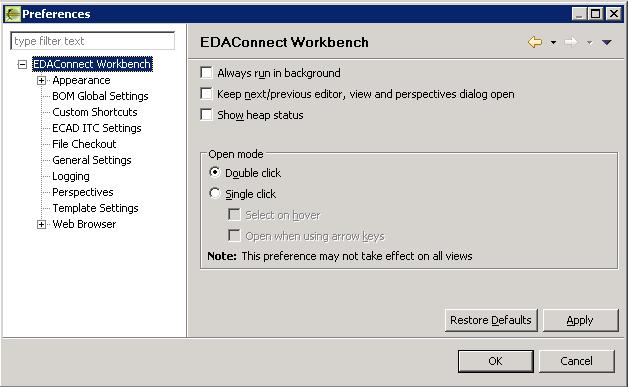 Process Note: The creation of a project with the Project Editor is required for integration with those ECAD tools that do not support the embedded EDAConnect menu.