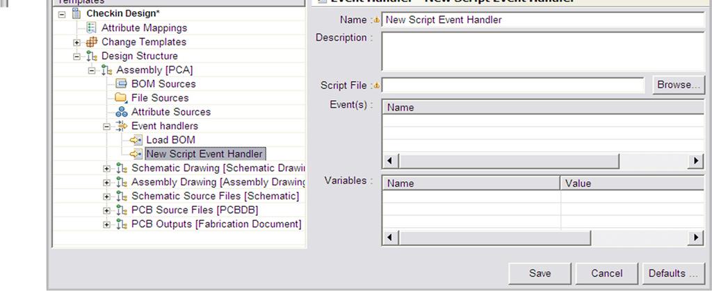 See details below. D. In the Variables table, enter the Name and Value of variables you want to reference in the script. i. Right-click in an empty cell of the table and select Add Variable. ii.