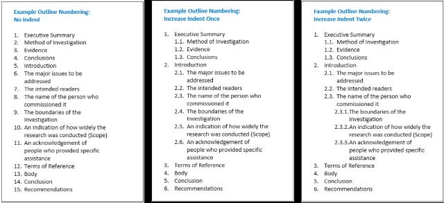 Outline Numbering: LIBRARY AND LEARNING SERVICES FORMATTING YOUR TEXT This is mainly used in a large-scale report where