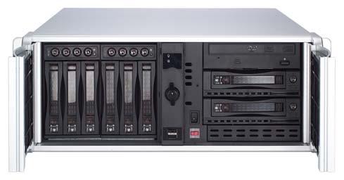 4 / 8 Bay Model INTRODUCTION The GV-Hot Swap DVR System V4 features a powerful data storage capacity. It comes with a selection of 4, 8, or 20 bays via hot-swappable SATA mobile racks.