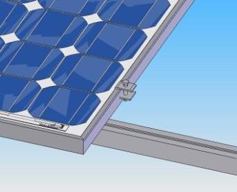 - PV module should be fastened to each of the four supports using the appropriate clamping technique as per Fig.