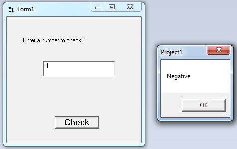 Write the following code in the click 3. Run the program Dim x As Integer x = Text1.