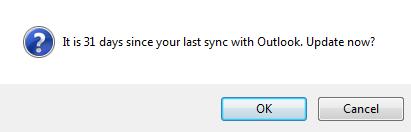 Sync Dashpart must be on the first page of your Personal Zone in order to remind you.