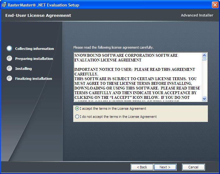 Appendix C - Software Installation 3. Read the license agreement.
