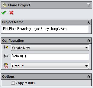 Select Create New Configuration and exit the Clone Project window.