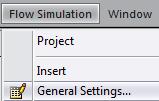Start by selecting Flow Simulation>>General Settings from the SolidWorks menu.
