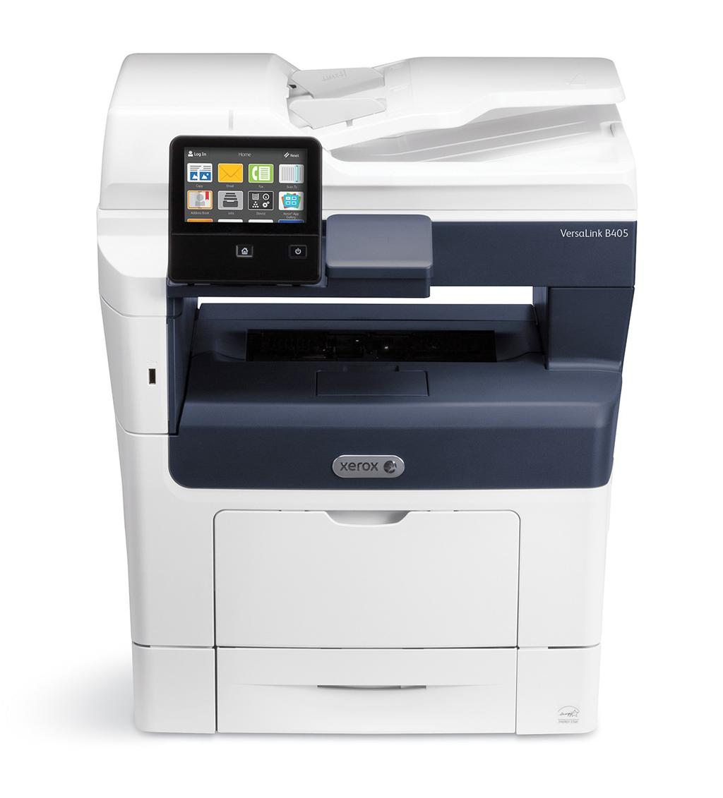 Xerox VersaLink B405 Multifunction Printer System Specification One-Sided Speed 8.5 x 11 in. A4 / 210 x 297 mm 8.5 x 14 in.