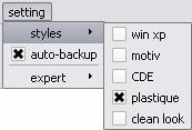contains the submenu 'mdb import' ( see figure right ).